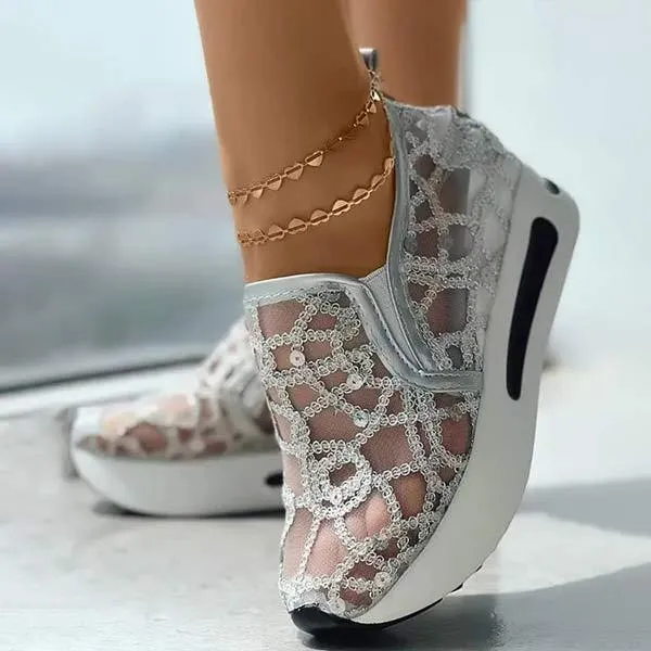 Women'S Mesh Platform Slip-On Sneakers 26275729C