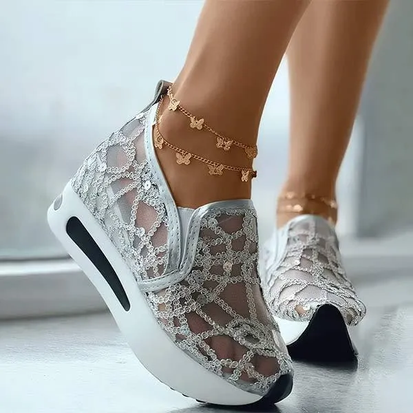 Women'S Mesh Platform Slip-On Sneakers 26275729C