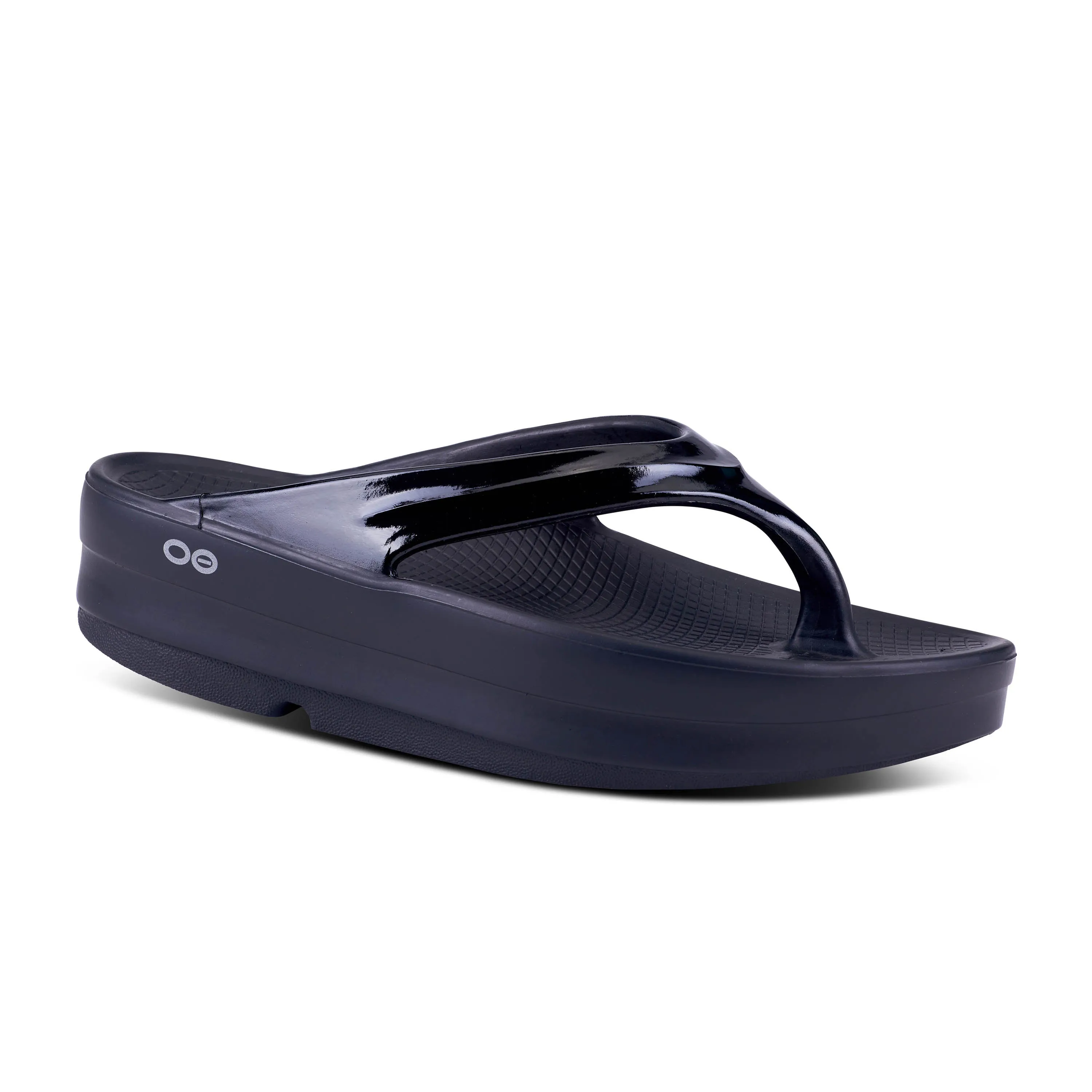 Women's OOmega Toe Post Sandal in Black