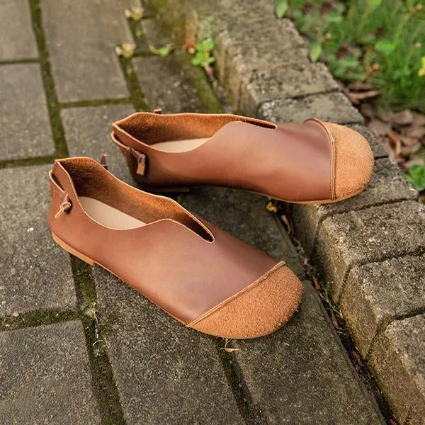 Women's Retro Slip-On Soft Sole Flat Shoes 49122421S