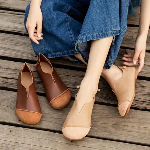 Women's Retro Slip-On Soft Sole Flat Shoes 49122421S