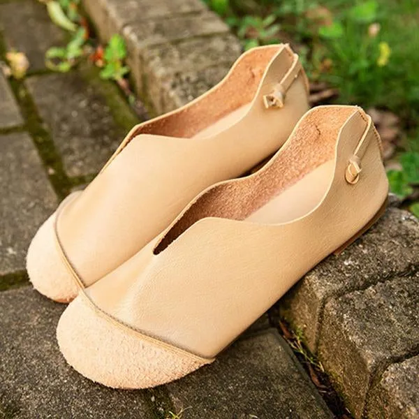 Women's Retro Slip-On Soft Sole Flat Shoes 49122421S
