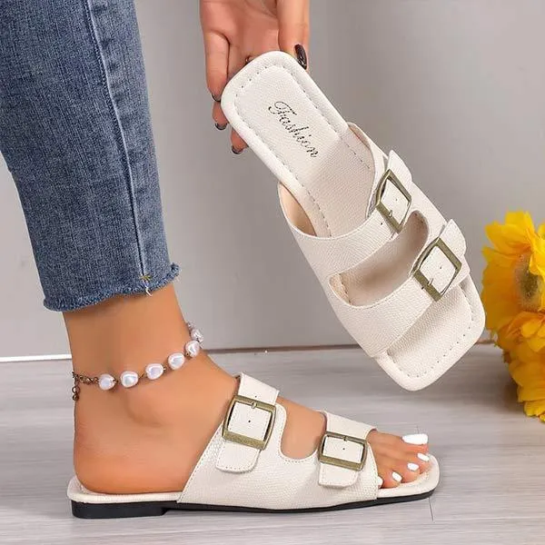 Women's Round Toe Fashion Casual Slides 81371165C
