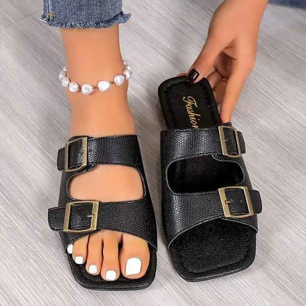 Women's Round Toe Fashion Casual Slides 81371165C