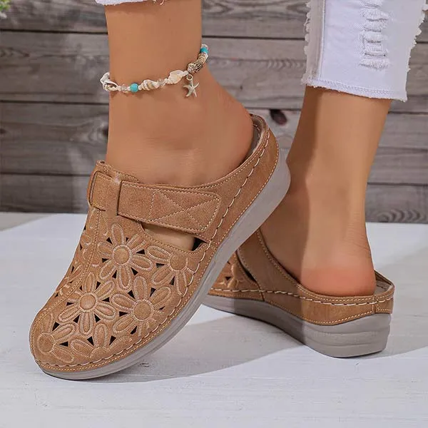 Women's Thick-Soled Slip-On Sandals with Adjustable Strap 41652779C