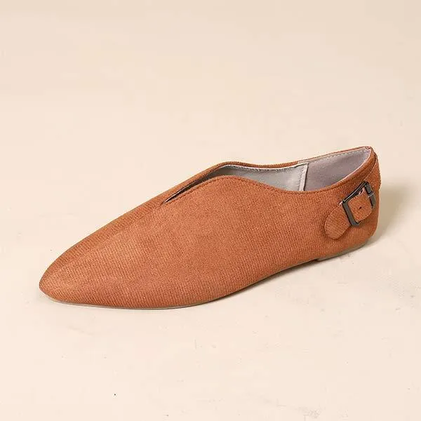 Women's V-Cut Casual Flat Shoes 19034094C