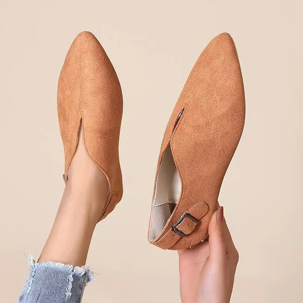Women's V-Cut Casual Flat Shoes 19034094C