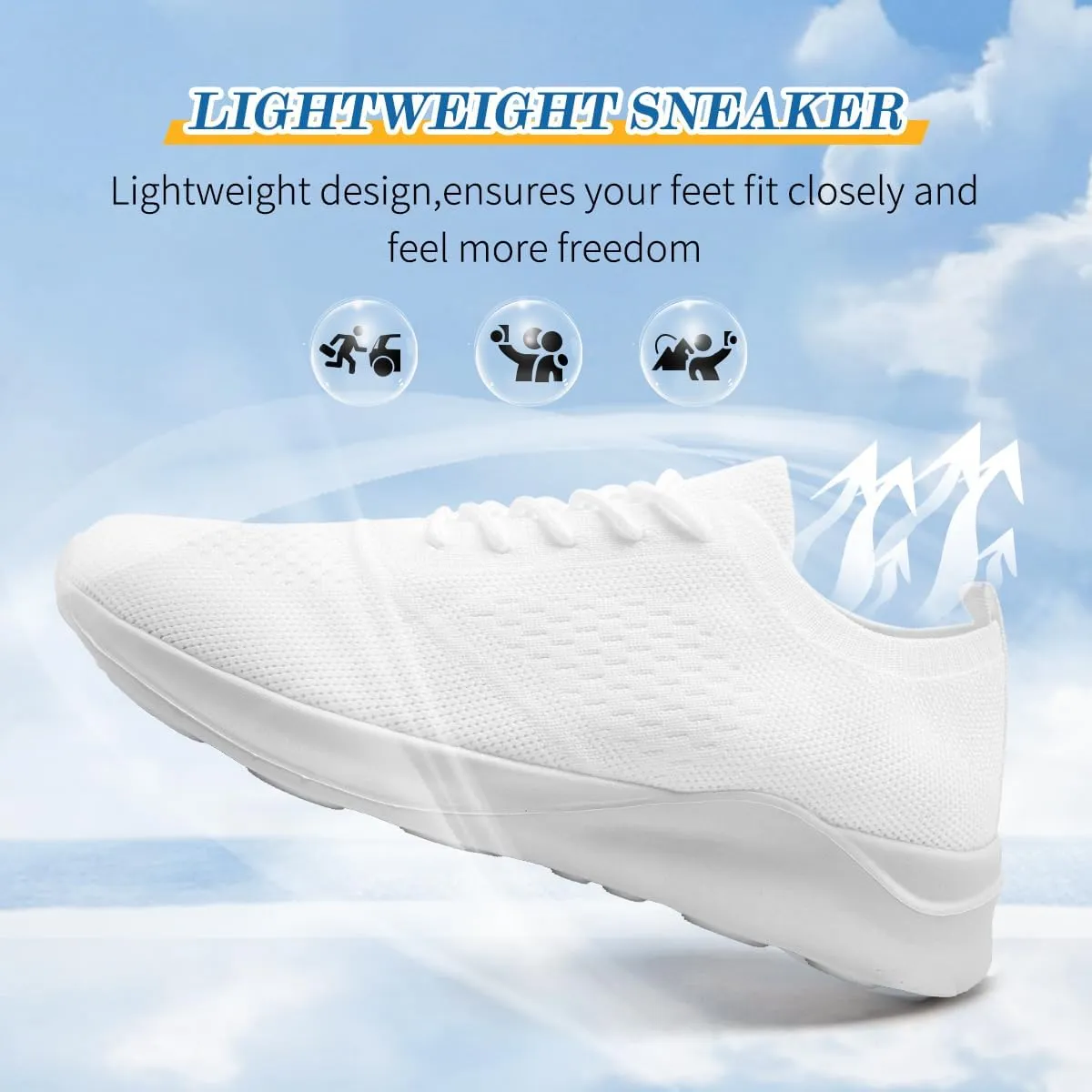 Womens Walking Shoes Sneakers Sports Workout Gym Shoes for Running Tennis Athletic Casual Shoes Jogging Lightweight Breathable Comfortable Fashion