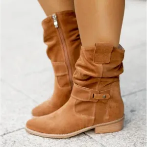 Women's Warm Zipper Winter Suede Boots