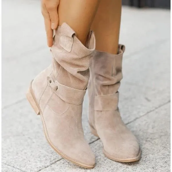 Women's Warm Zipper Winter Suede Boots