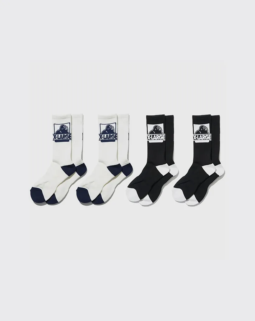 XLarge Classic OG Sock 4pk - Assorted