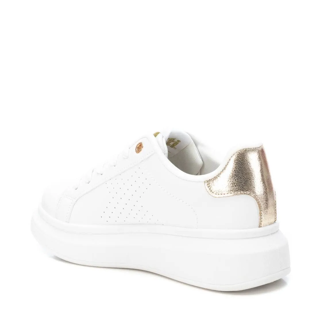 XTI White & Gold Classic Sneakers
