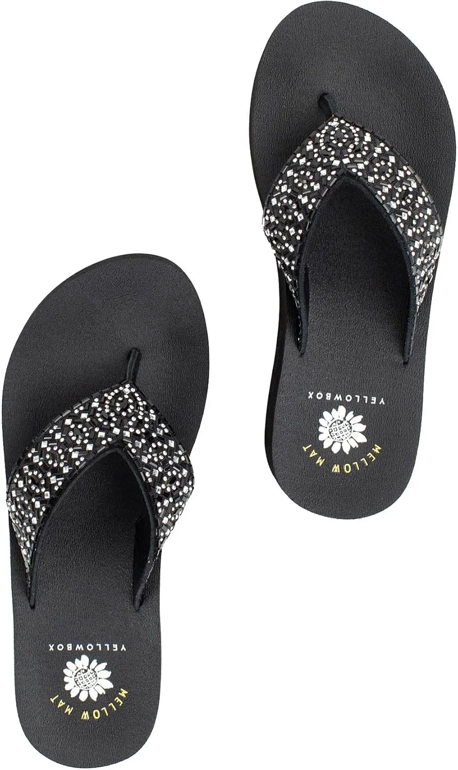 Yellow Box Women's Becca Flatform Flip-Flop, Platform Sandal, MellowMat Collection